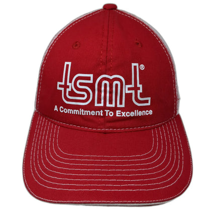 Outdoor Cap Trucker Hat Red One Size TSMT Commitment To Excellence Snapback Mesh