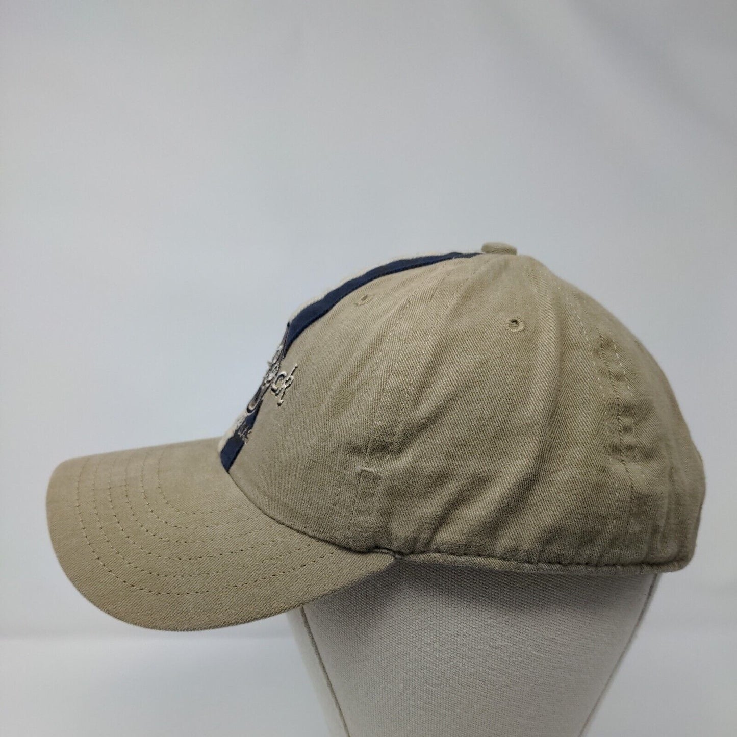 Hard Rock Hotel Las Vegas Snapback Hat Tan OSFA Striped Embroidered