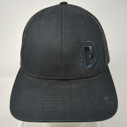 Richardson Trucker Hat Black L Power-Pole Tonal P Logo Mesh Snapback Baseball