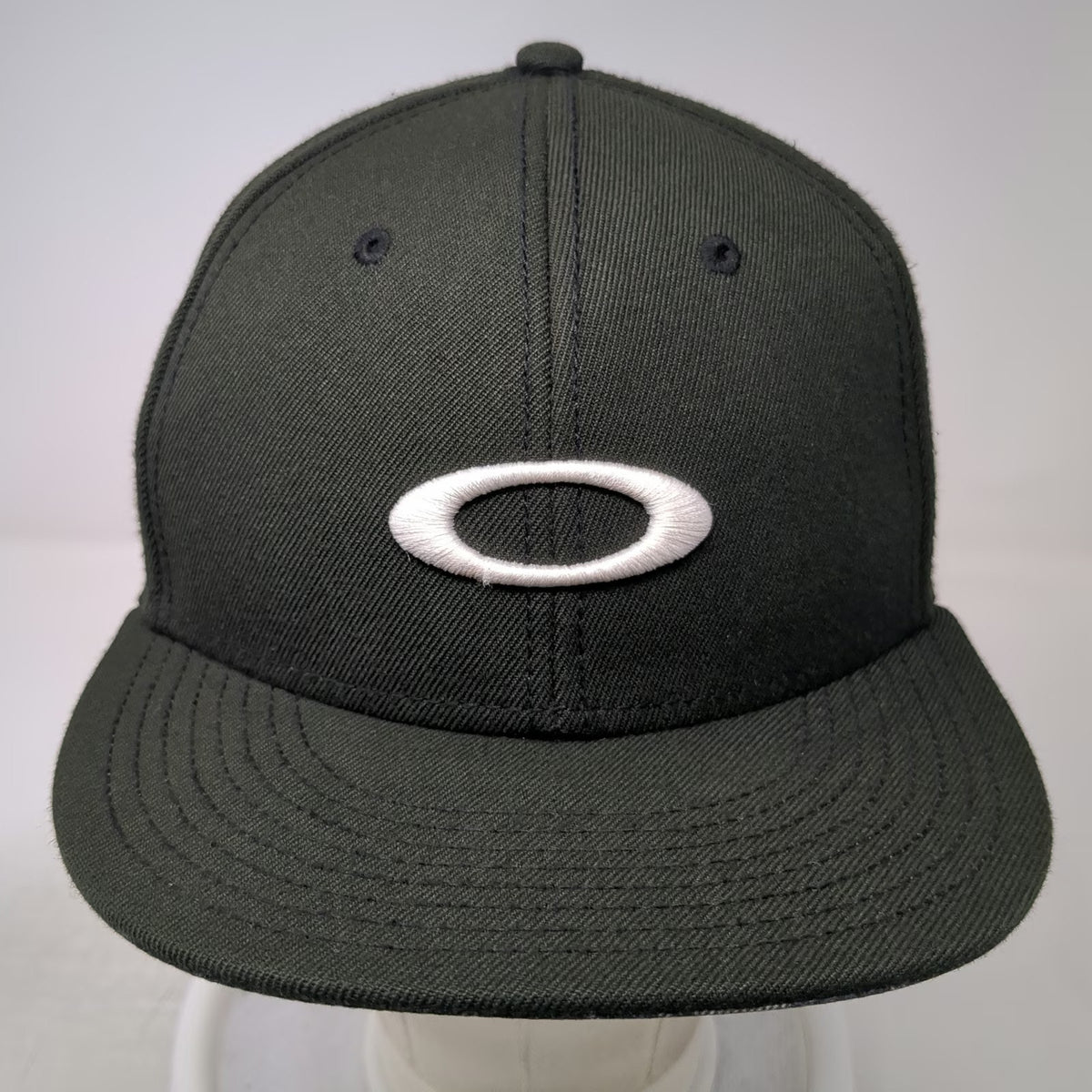 Oakley Snapback Hat Black OS Palm Print Underbrim Embroidered Logo Flat Brim