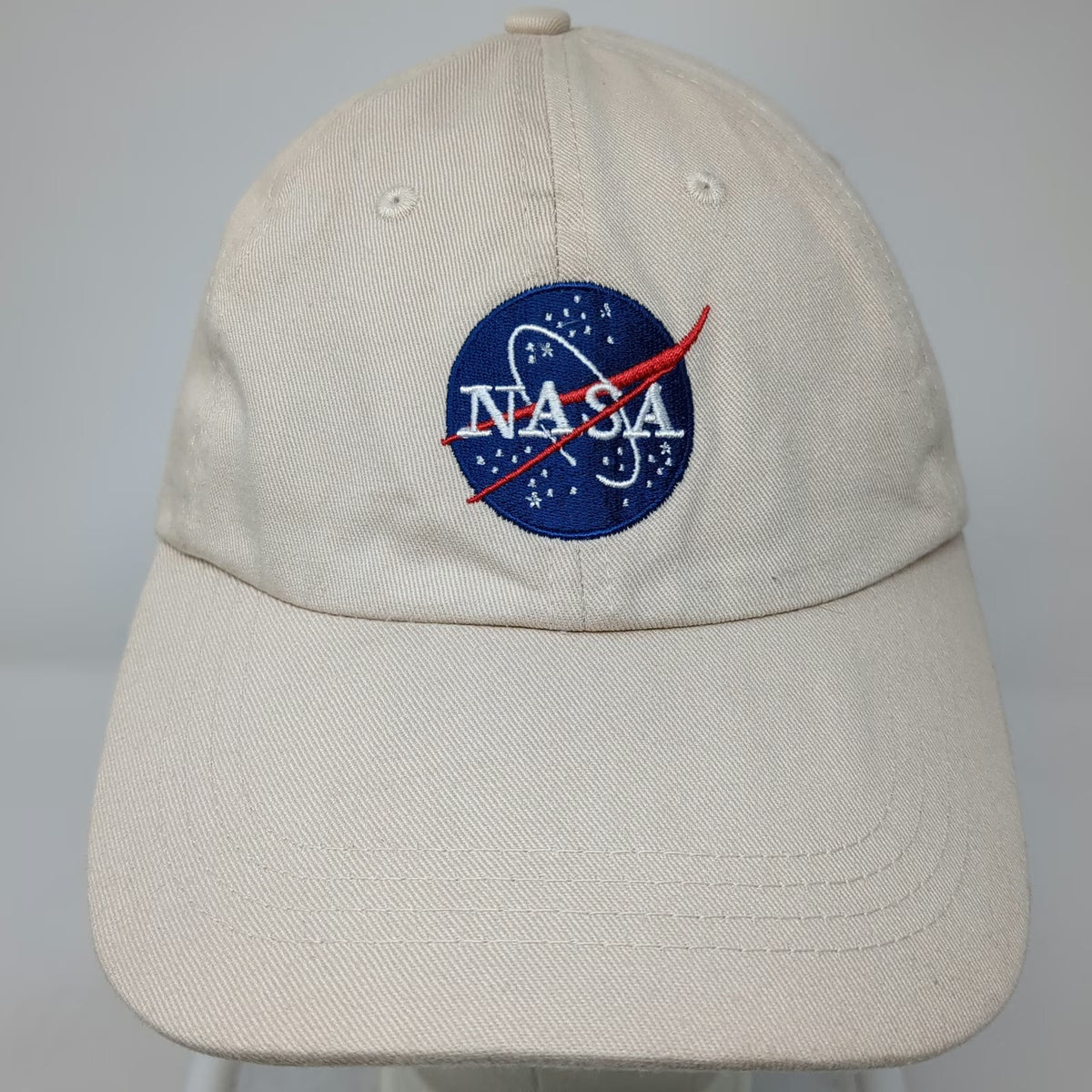 Prairie Mountain NASA Baseball Cap Beige One Size Slideback Cotton Meatball Hat