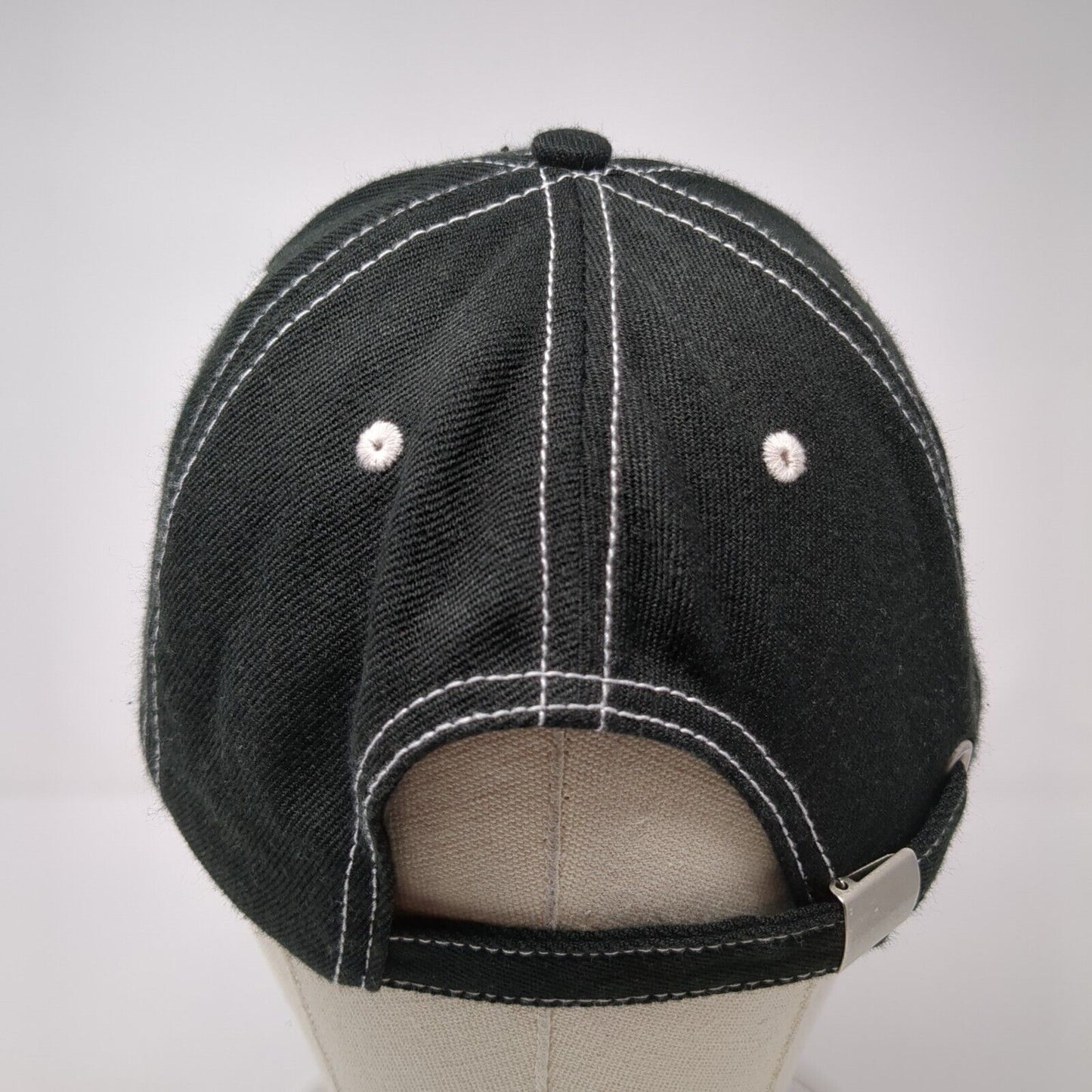 Platt Slideback Hat Black One Size Embroidered Solid 6 Panel Outdoor
