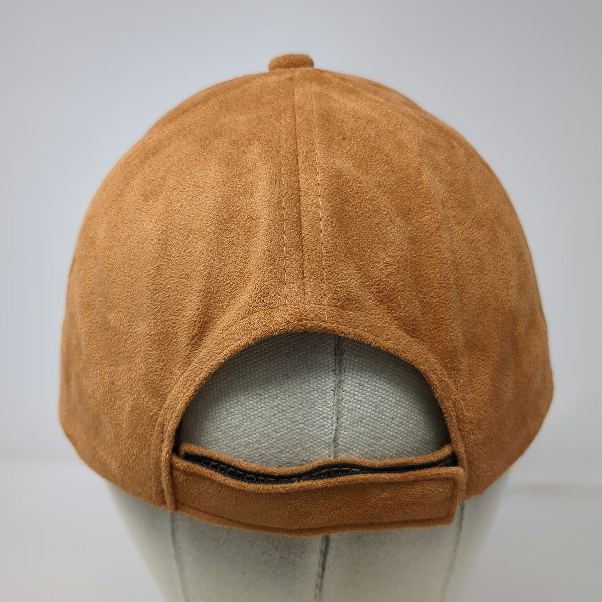 Baseball Cap Brown One Size Suede Strapback Solid Plain Blank Curved Brim Hat