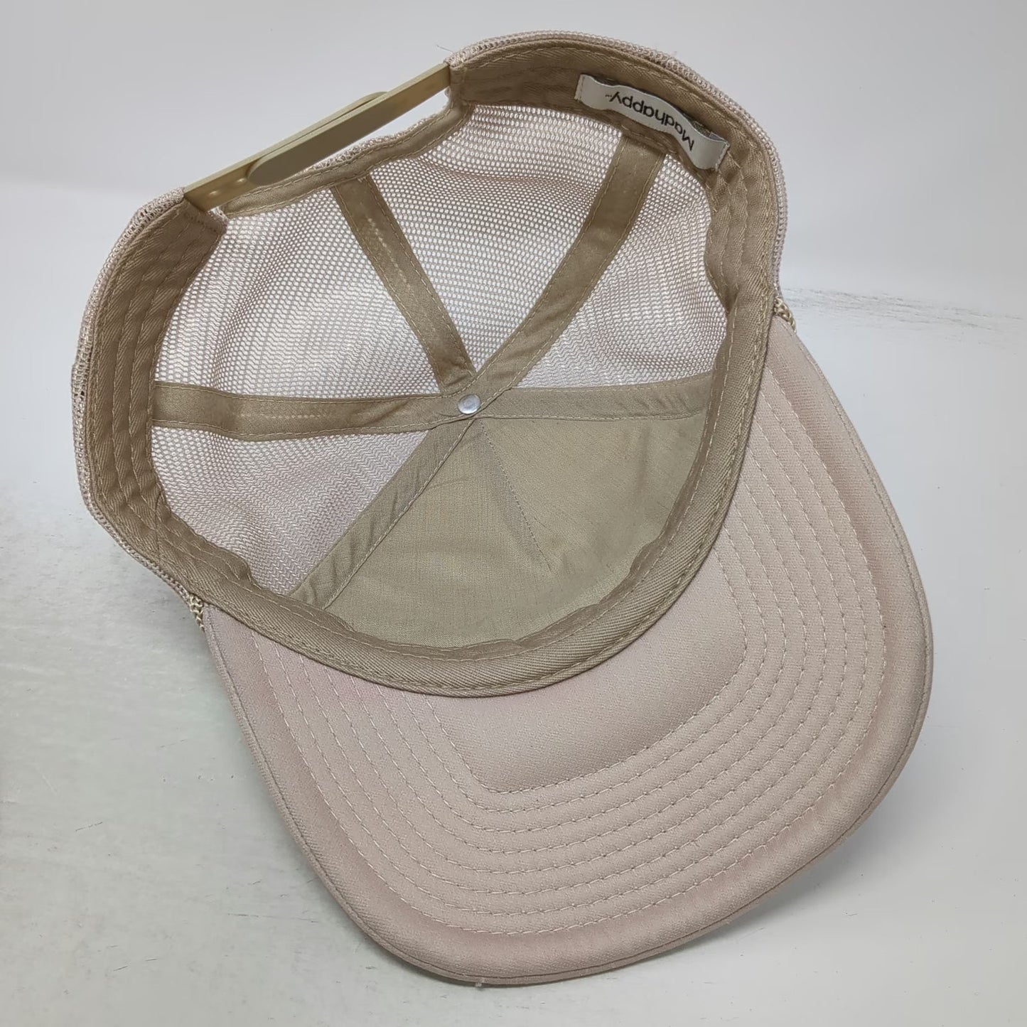 Madhappy Trucker Hat Beige White One Size Mesh Snapback Rope Embroidered Logo