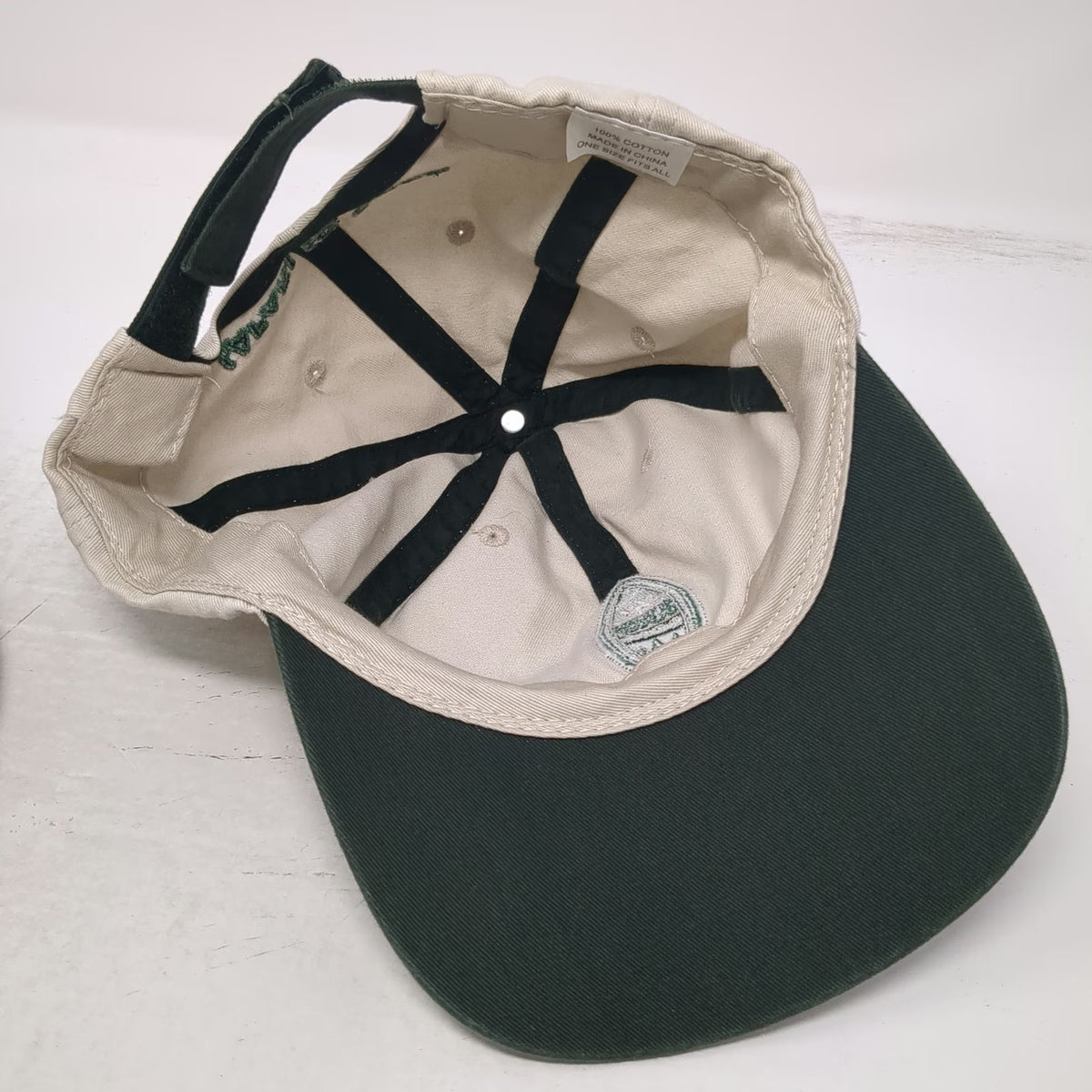 San Diego Zoo Safari Park Baseball Cap Beige OS Distressed Frayed Strapback Hat