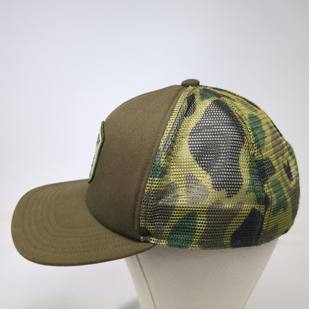 Coal Headwear Trucker Hat Green One Size RV Camper Patch Camo Mesh Snapback Cap
