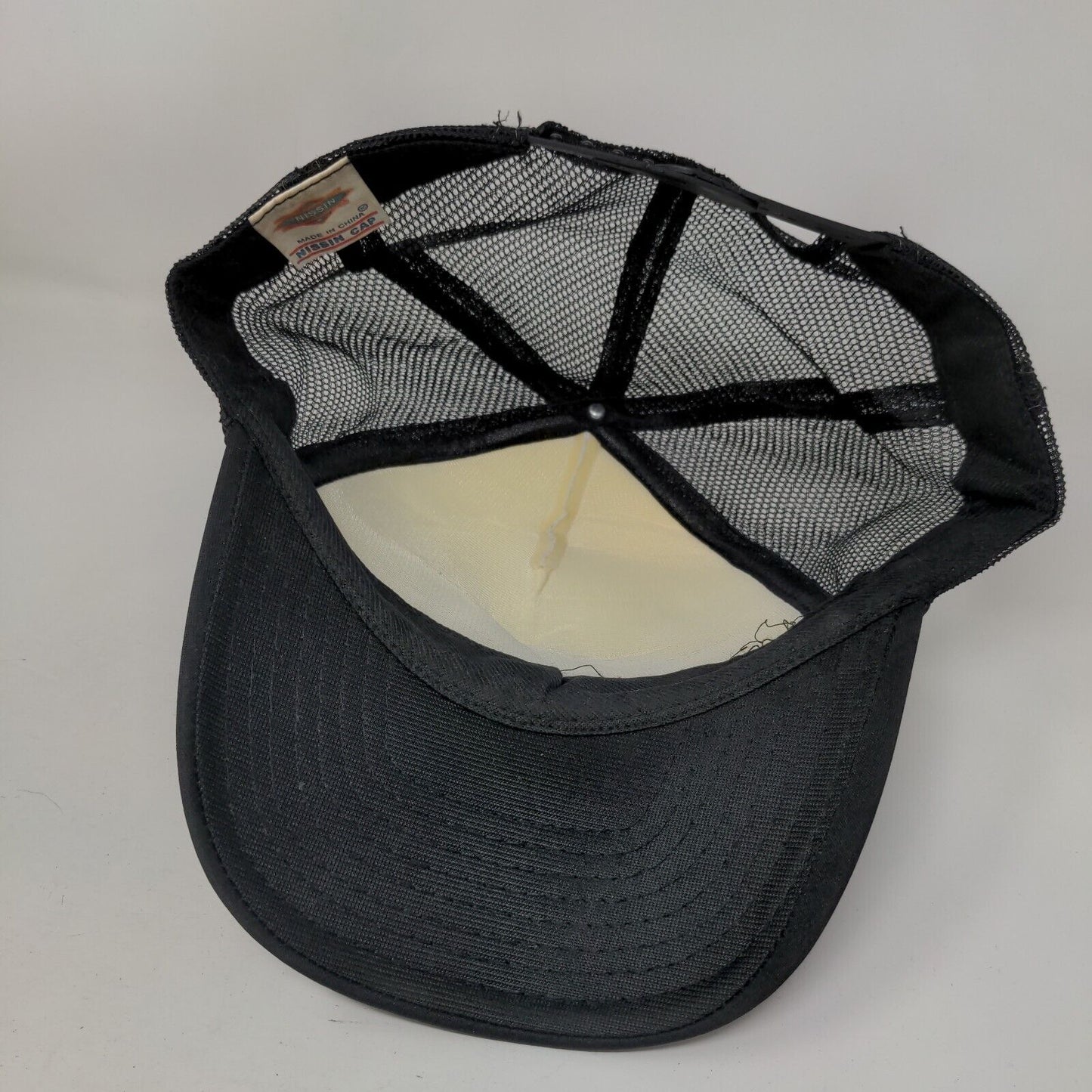 Goat Snapback Mesh Back Rope Trucker Hat Black One Size Colorblock