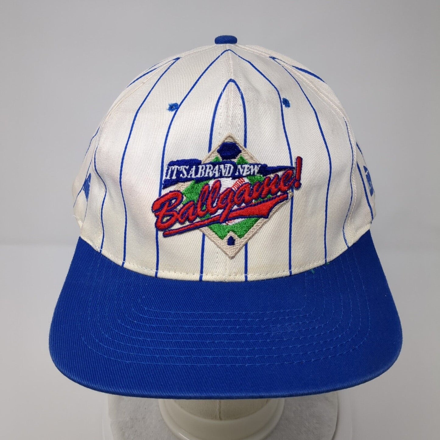 It's A Brand New Ballgame Snapback Hat Multi OSFA Striped NAPA KC