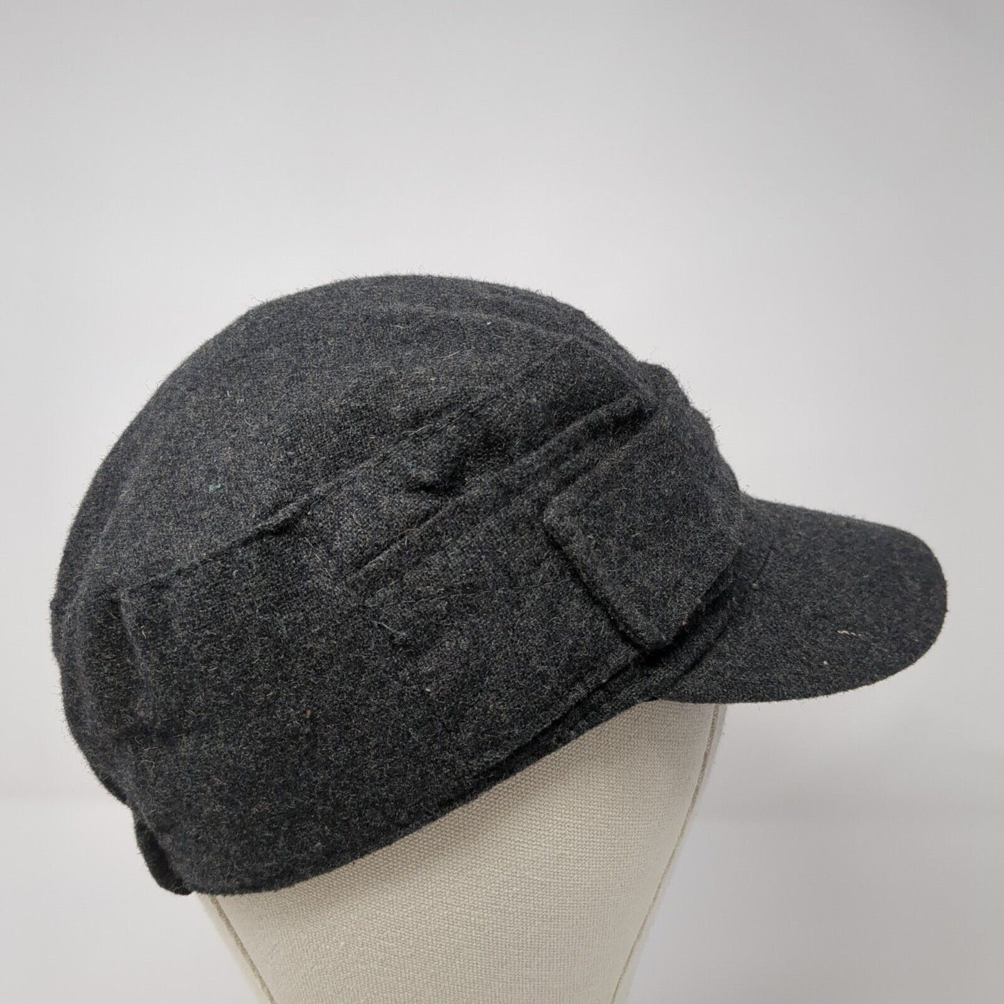 Unbranded Fitted Cadet Army Hat Gray One Size Solid Buckle Outdoor