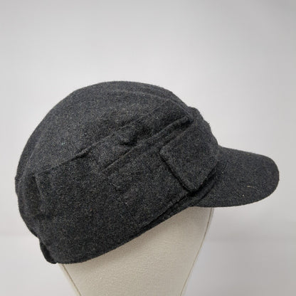 Unbranded Fitted Cadet Army Hat Gray One Size Solid Buckle Outdoor