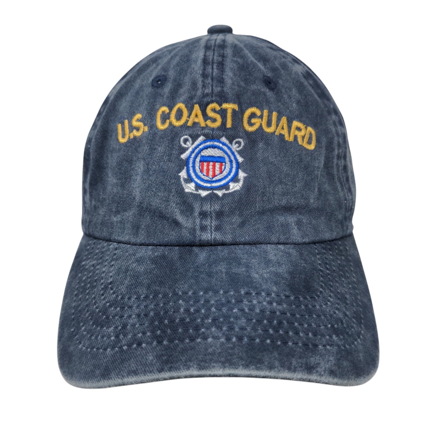US Coast Guard Slideback Hat Blue Embroidered Logo 100% Cotton