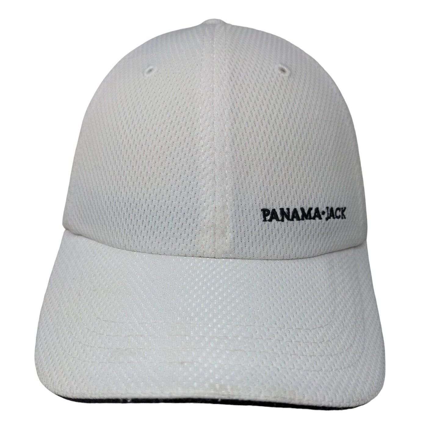 Panama Jack Strapback Hat White OSFM Adjustable Embroidered Breathable Mesh