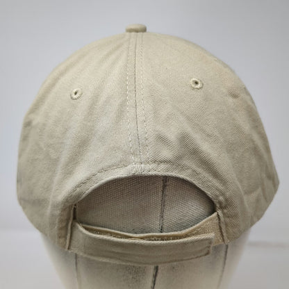Harriton Baseball Cap Hat Beige One Size Murrieta California Strapback Cotton