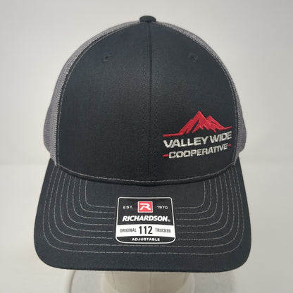 Valley Wide Cooperative Snapback Trucker Hat Black One Size Adjustable