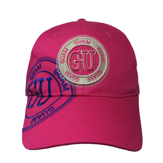 Guam Robin Ruth Strapback Hat Pink One Size Embroidered W/Tags