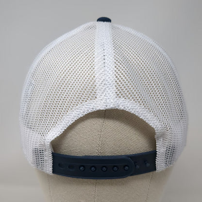 BananaBay Trucker Hat Blue One Size Cabos Mountain Patch Mesh Snapback Logo