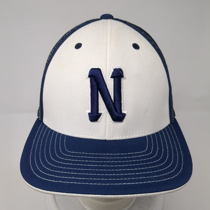Letter N Fitted Mesh Back Trucker Hat Blue 7 3/8-8 Pacific Headwear