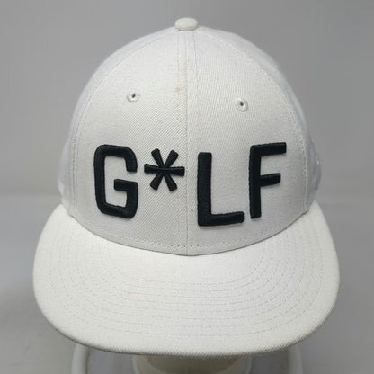 New Era Snapback White One Size G*LF Devereux Golf Flat Bill Adjustable Hat