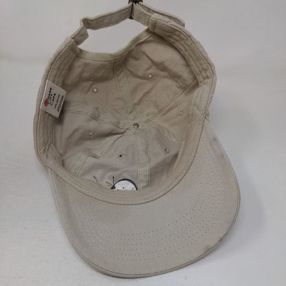 Trinity Slideback Hat Tan OSFM Adjustable Embroidered Cotton Quake City Caps