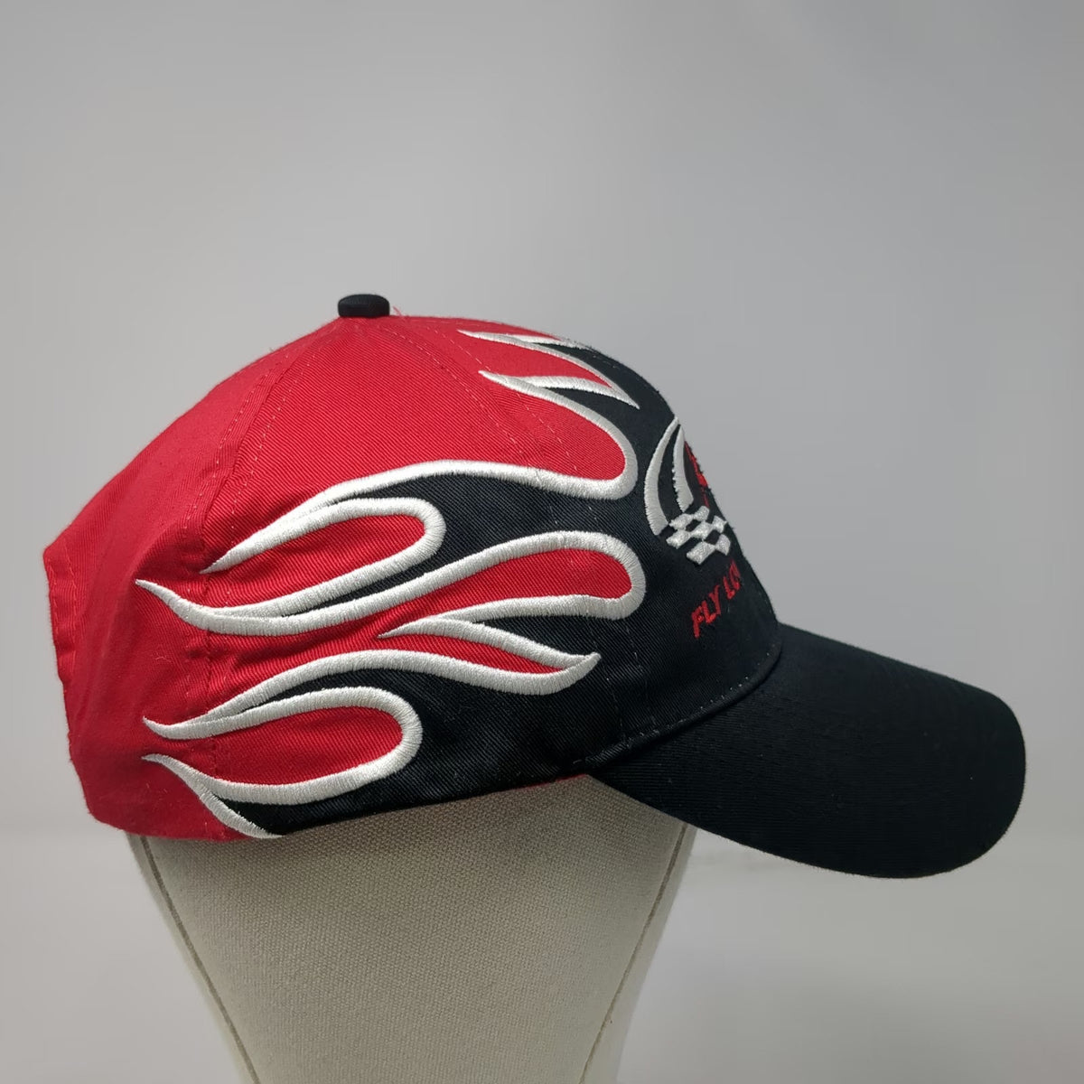Otto Baseball Cap Black Red One Size Reno 2005 Fly Low Fly Fast Flames Hat