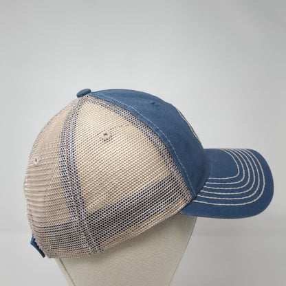 Asgrow Strapback Mesh Back Trucker Hat Blue One Size Adjustable Outdoor