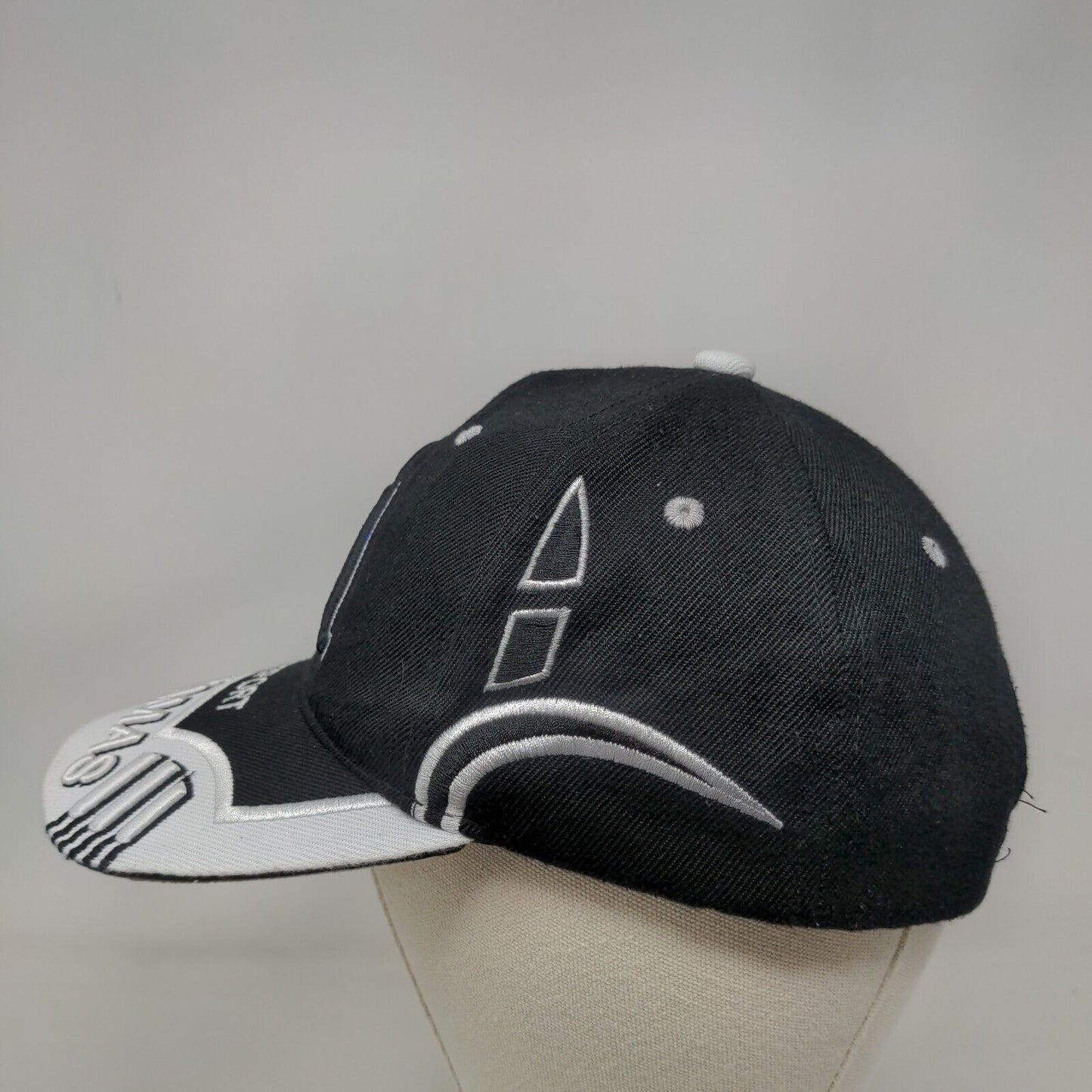 Freeport Bahamas Strapback Hat Black Embroidered Logo Adjustable