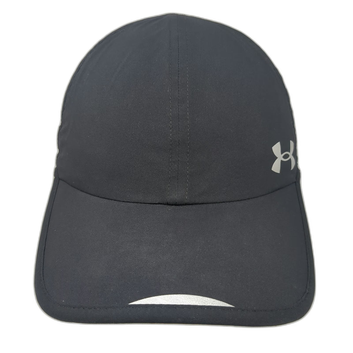 Under Armour Baseball Cap Black Silver One Size Slideback Reflective Running Hat