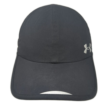 Under Armour Baseball Cap Black Silver One Size Slideback Reflective Running Hat