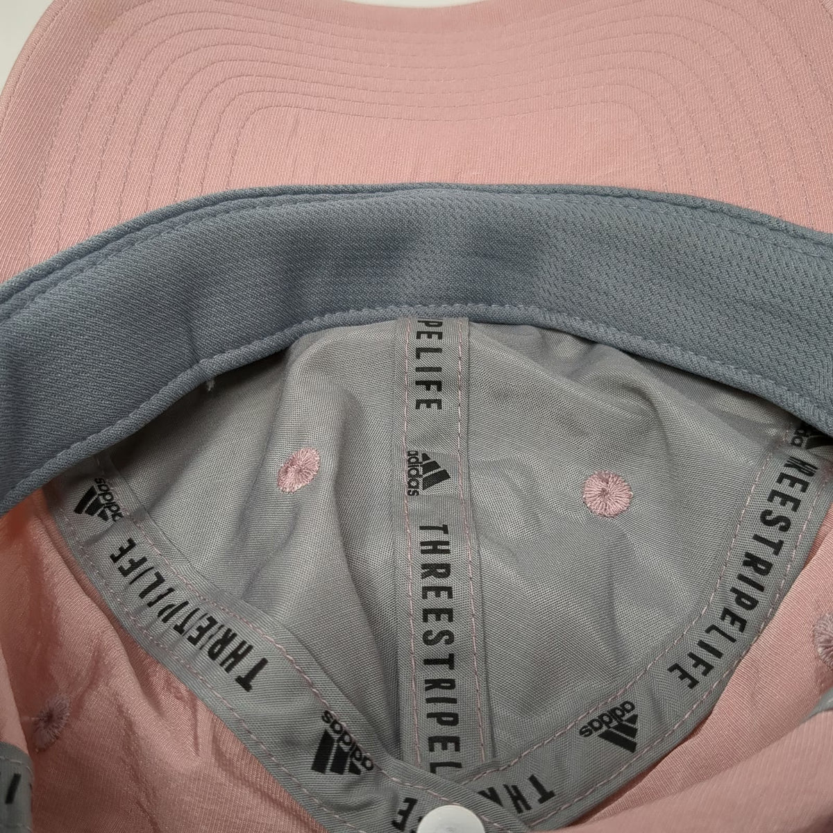 Adidas Baseball Cap Pink One Size Nylon Adjustable Embroidered Logo Sport Hat