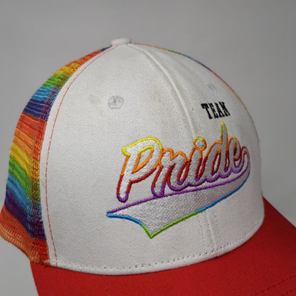 Team Pride Snapback Trucker Hat Multicolor OS Adjustable Mesh Back Spencer's
