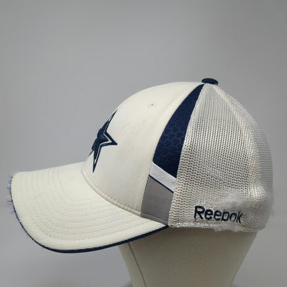 Dallas Cowboys NFL Reebok Cap White Blue XL Mesh Back Onfield Stretch Fit Logo