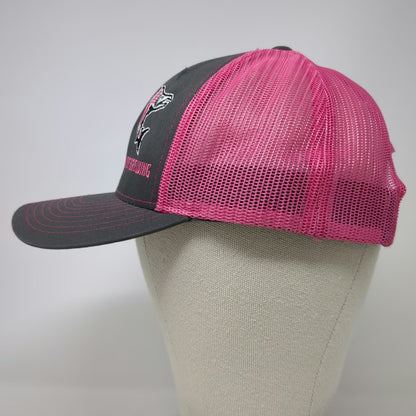 Richardson Trucker Hat Gray Pink One Size Sockeye Brewing Salmon Mesh Snapback