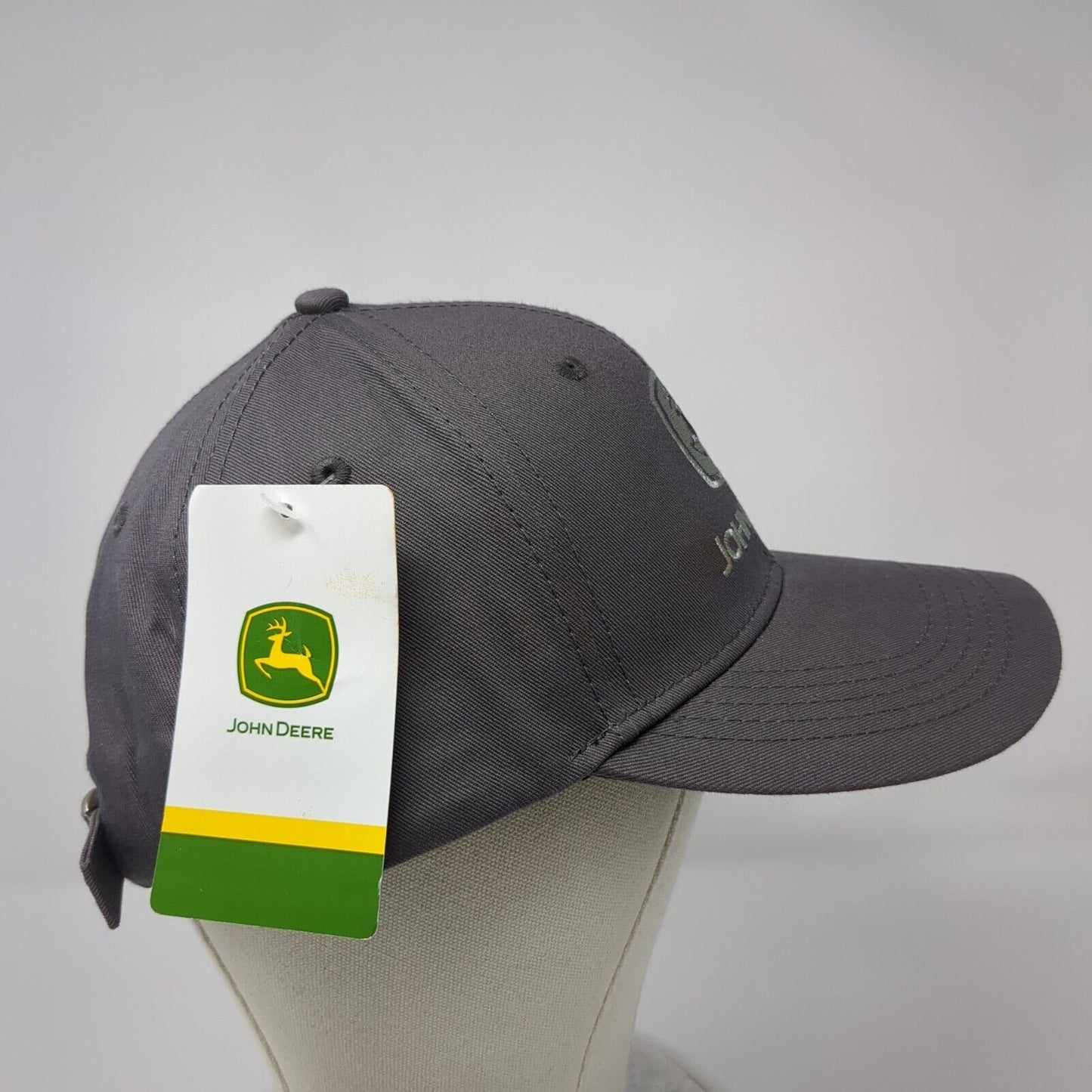 John Deere Low Profile Slideback Hat Gray OSFA Embroidered W/Tags