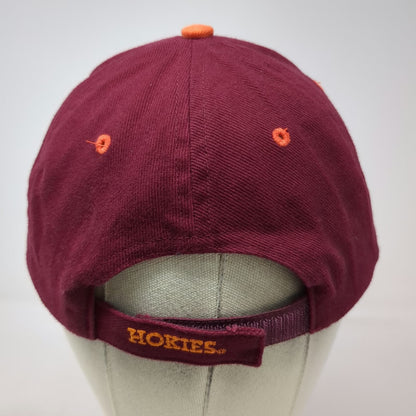 Signatures Virginia Tech Hokies NCAA Cap Red Orange One Size VT Logo Strapback