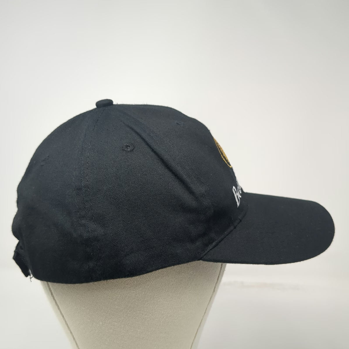 Boar's Head Logo Black Baseball Cap One Size Strapback Embroidered Hat Deli Food
