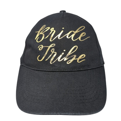 Bride Tribe Strapback Hat Black One Size Adjustable Vented Holes 6 Panel