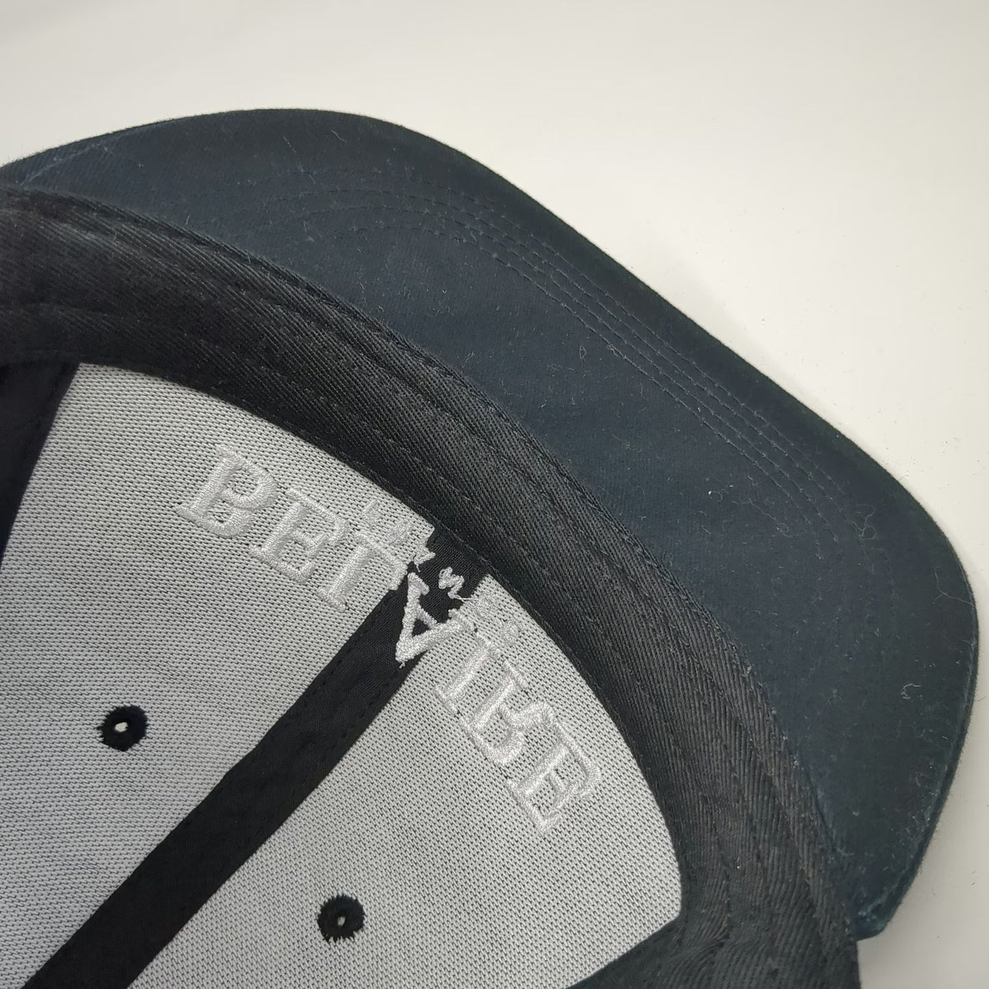 Luc Belaire France Snapback Hat Black White One Size Embroidered Cotton Logo