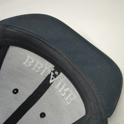 Luc Belaire France Snapback Hat Black White One Size Embroidered Cotton Logo