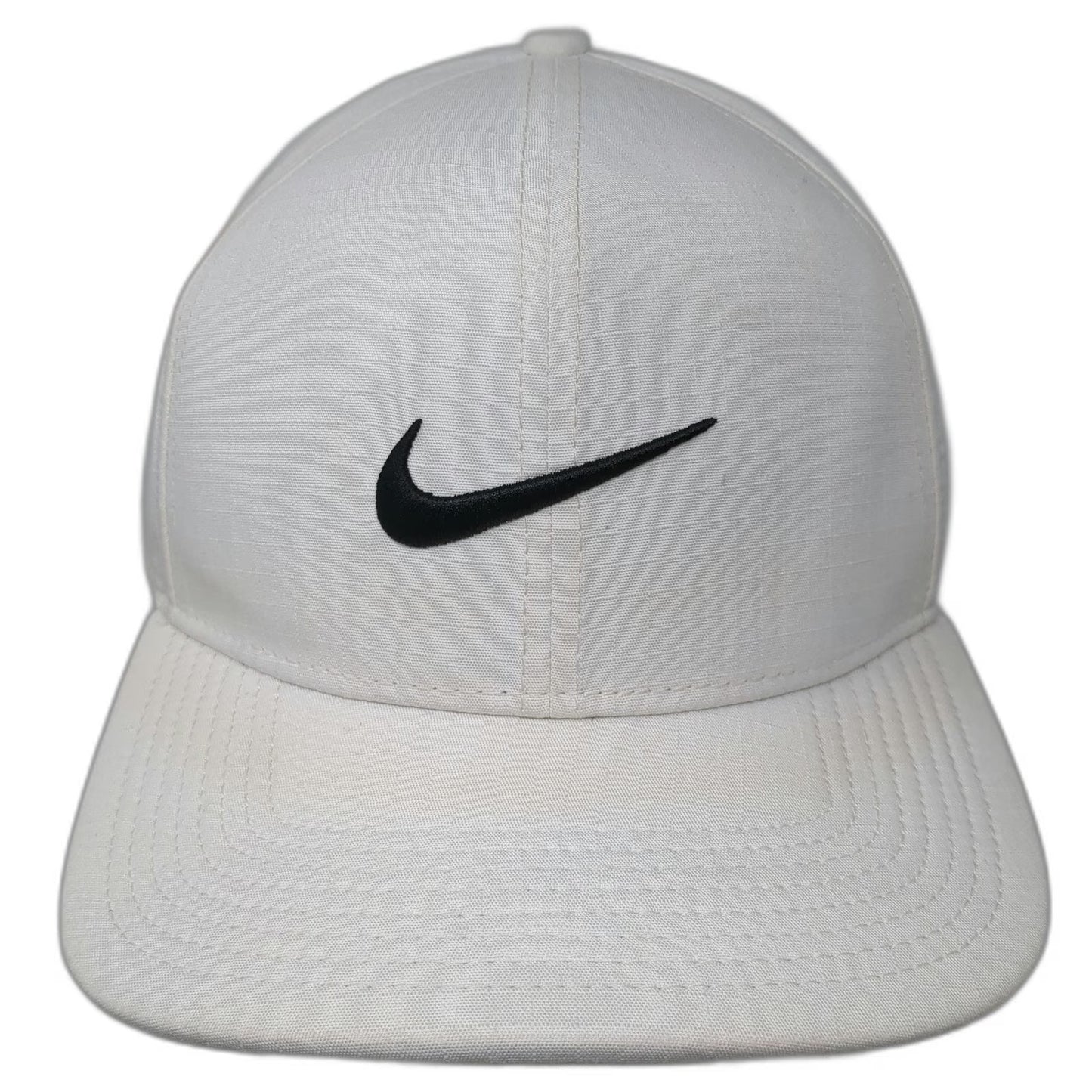Nike Snapback White One Size Golf Hat Swoosh Logo Dri-Fit Tour Athletes Pro