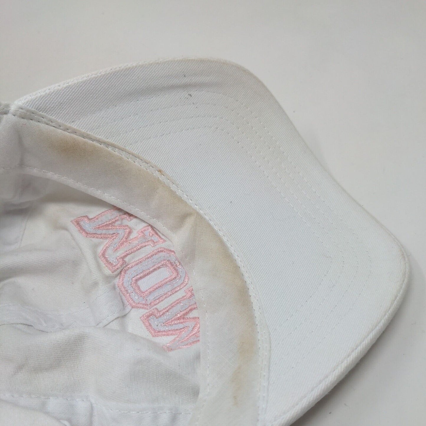 Mom Slideback Hat White OSFM Embroidered 6 Panel David And Young
