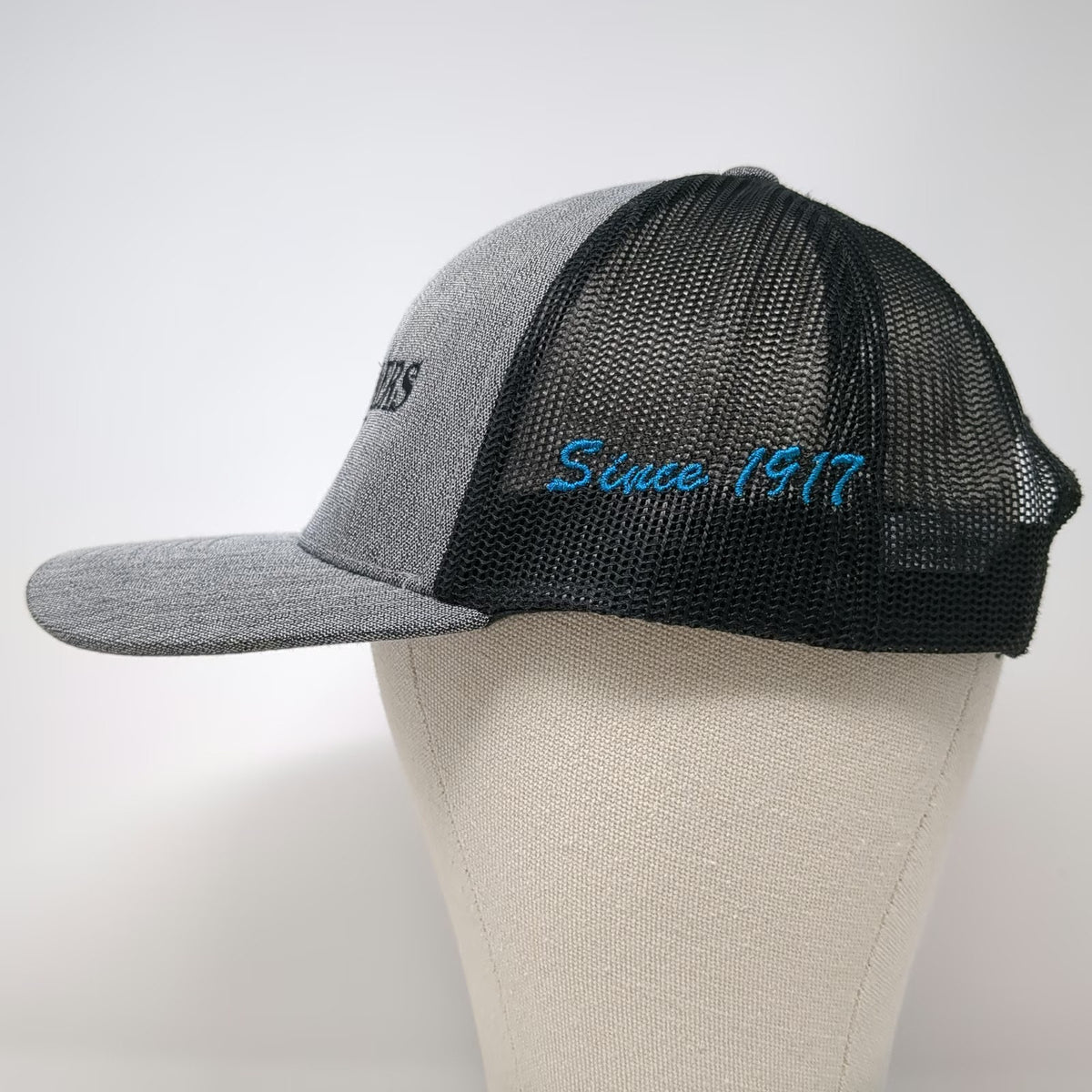 Pacific Headwear Trucker Hat Gray One Size Farmers Bank Since 1917 Mesh Snapback