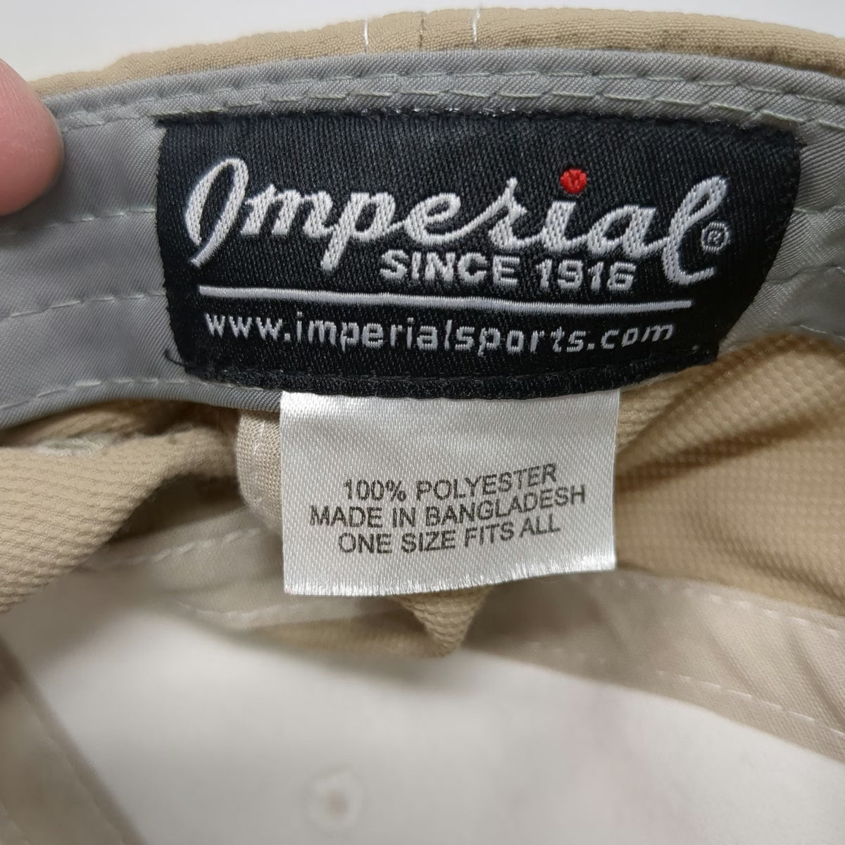 Imperial Baseball Cap White Beige One Size Circling Raven Golf Club Idaho Hat