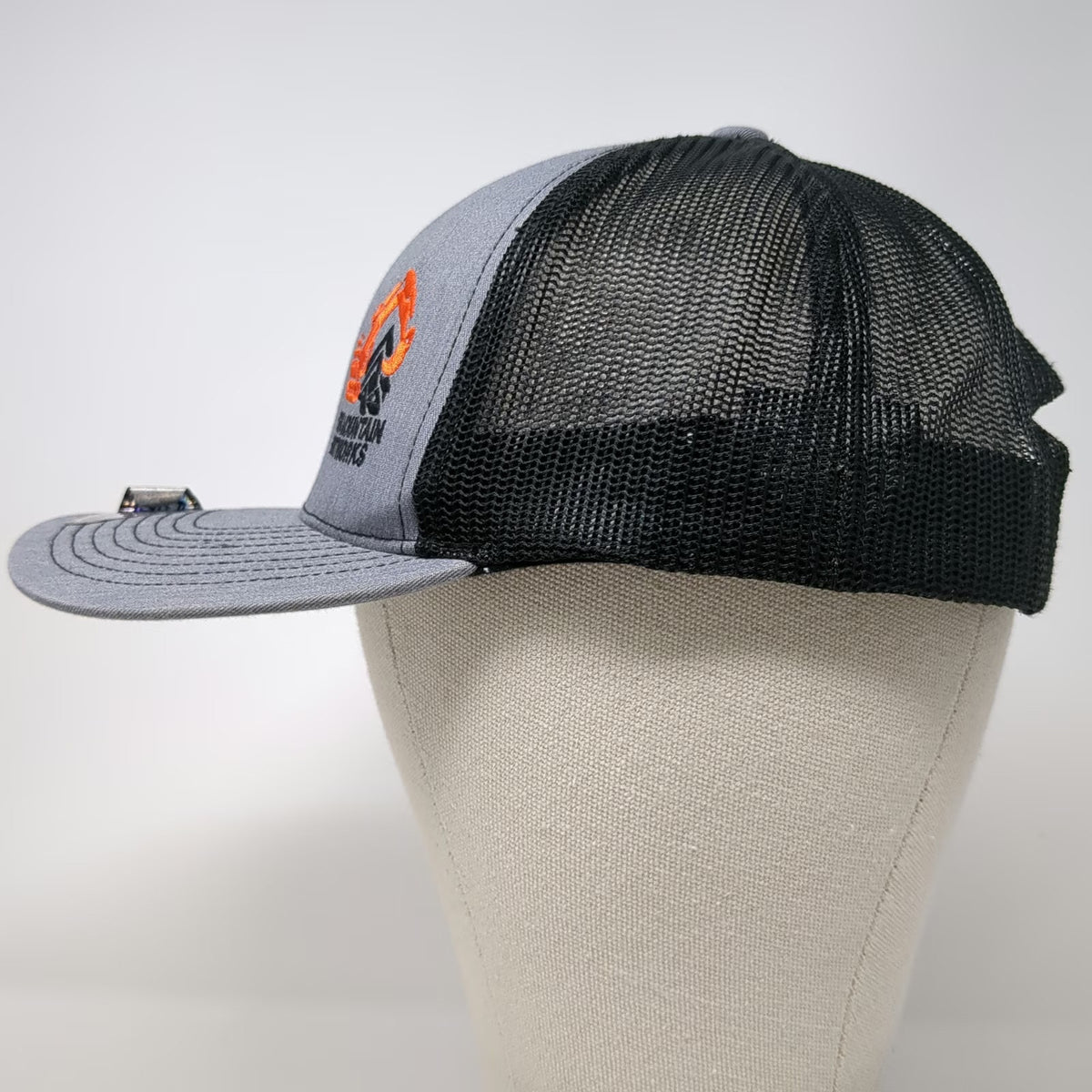 Pacific Headwear Trucker Hat Gray Black One Size High Mountain Dirtworks Logo