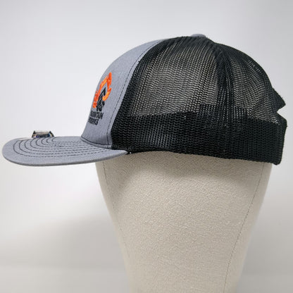 Pacific Headwear Trucker Hat Gray Black One Size High Mountain Dirtworks Logo
