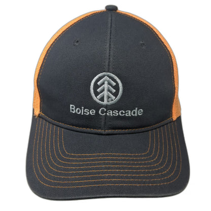 Port Authority Boise Cascade Gray Orange One Size Trucker Hat Mesh Snapback Logo