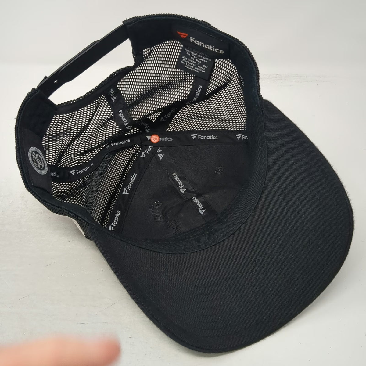 New Jersey Devils NHL Fanatics Trucker Hat Black Red White One Size Snapback