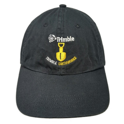 KC Caps Baseball Cap Black One Size Trimble Earthworks Shovel Logo Work Hat