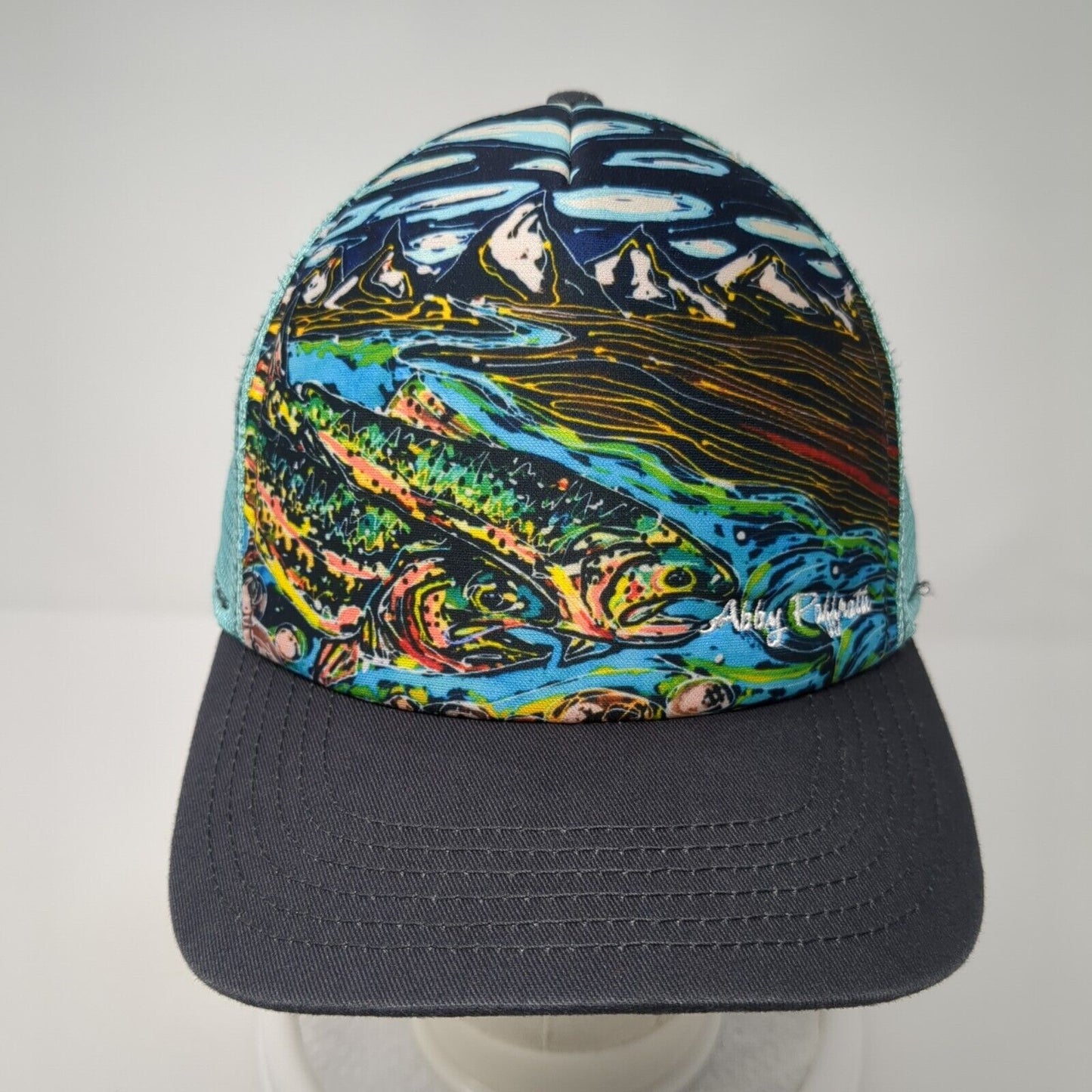 Art by Abby Pafratth Snapback Trucker Hat Multicolor OS Adjustable Mesh Back