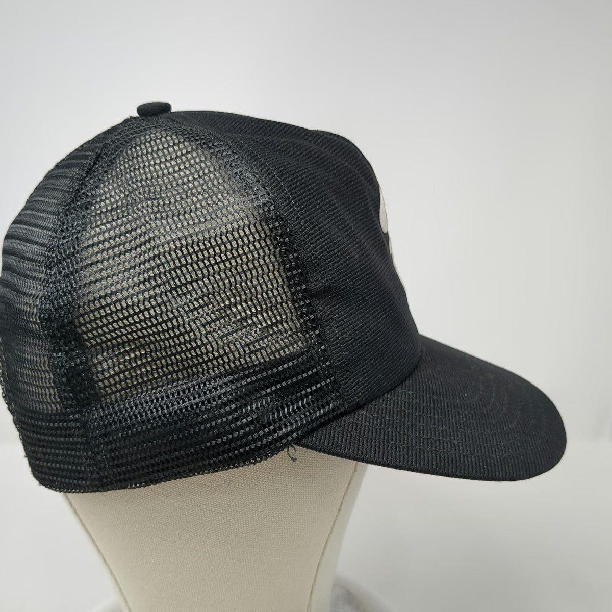 Reynolds Trucker Hat Black One Size Script F Logo Mesh Snapback Made in USA