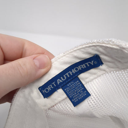 M Snapback Trucker Hat Gray OS Adjustable Embroidered Mesh Back Port Authority